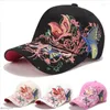 Visors Butterflies Flower Haftery czapki w stylu Koreańska cekin haftowa masła baseballowa szminka przypływ kapelusz słodki