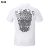 NEW PP Men Polo Shirt Summer Skull Diamond Phillip Plain Short Sleeve Designer T Shirt Harajuku Tee Brand Skulls Print Tops Streetwear WP9016