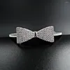 チャームブレスレットファンモードスパークリングCZ Pave Bowknot Bangle for Women Girls Korean Style Pulseras Wholesale FB43