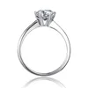 Elegante Klassieke Echte 925 Sterling Zilveren Vinger Ringen Sieraden Kristal Kubieke Zirkonia 1ct Moissanite Ring 6 Klauwen Vrouwen Bruiloft Anillos M01a