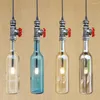 Hängslampor moderna ljus nordiska vintage glaslampa ryssland loft kök mattbelysning retro g4 vinflaska hängande
