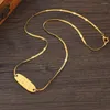 Chains 24k Gold Color Filled Necklace For Men Women Girl Bracelet Fashion High Quality Chain Habesha Wedding Party Gifts