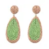 Boucles d'oreilles pendantes Pauli Manfi Tendance Rotin Tricot Géométrique Vacances Fête Simple Déclaration Boucles D'oreilles2023 Femme