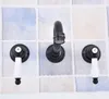 Bathroom Sink Faucets Black Oil Rubbed Bronze Widespread Wall-Mounted Tub 3 Holes Dual Handles Kitchen Basin Faucet Mixer Tap Asf497