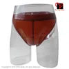 NXY Slip e Mutandine Marrone Sexy Latex Latex biancheria intima slip Jock Strap Pouch Slip Slip in gomma Mutande Pantaloni Plus 1126