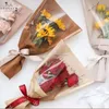 Gift Wrap 20pcs Happy Every Day Flower Bags Flowers Bouquet Packaging Papers Kraft Paper Handmade Rose 230619