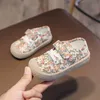 Sneakers Canvas Floral Children's Shoes Girls Shoe All-match Boys Soft Bottom Comfortable Non-slip Baby Toddler 230617