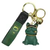 Gros porte-clés bouledogue super cool pour hommes et femmes mignon créatif résine chien porte-clés sac pendentif