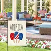 1 peça, Colorlife American Stars and Stripes Popsicle Garden Flag Double Side Outside, USA Patriotic 4th Of July Independence Memorial Day Quintal Decoração ao ar livre