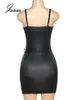 Vestidos casuais Joskaa Impressão de moda com alça espaguete sem mangas Mini vestidos de verão feminino 2022 Night Club Wear Sexy Backless Bodycon Dress J230619