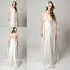 Новая беременная Империя Талия Свадебные платья Элегантные высококачественные принцессы беременные длинные формальные свадебные платья209L