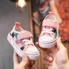 Sneakers Canvas Floral Children's Shoes Girls Shoe All-match Boys Soft Bottom Comfortable Non-slip Baby Toddler 230617