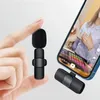 Microphones Lavalier sans fil pour IPhone IPad Microphone avec Denoise Revers Clip sur Mic pour l'enregistrement vidéo YouTube Facebook Vlog Interview Tiktok Live Streaming