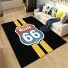 Spela Mats Route 66 Mönstermattor i USA vardagsrum mattan barnrum dekoration spel crawling pad non slip kök badrum golvmatta 230619