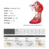 Sandaler mclubgirl cross bundna 16 cm klackar romerska stil kvinnor skor mode tunna med stor storlek 47 kvällsmodell nattklubb wz