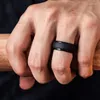 Pierścienie klastrowe Menwomen Men Silikon Hipoalergiczny Elastyczne gumki ślubne 8 mm Pierścień na palce z żywnością