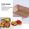 Gift Wrap Kraft Paper Box Eco-friendly Food Packing Boxes French Fries Cases Ice Cream Cake Storage Trays