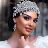 Hårklämmor Barrettes DZ065 Wedding Crown Brides Accessories Bridal Jewelry Earring Set Crystal pannband Fashion Headpiece 230619