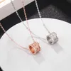 Designer Charm dezelfde S925 Pure Silver Tiktok Nieuwe twee middelste rij achtsterren schroefdop liefde ketting ketting