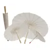Paraplyer klassiska vita bambu papper paraply hantverk oljat papper diy kreativ tom målning brud parasol scen dekoratio dhvzf