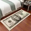 Tapete de dólar tapetes de dinheiro tapete de corredor de nota de dólar para quarto tapete retangular janela de sacada varanda americano cobertor de cabeceira L230619