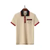 Designer-Herren-Poloshirt in Schwarz und Weiß mit besticktem Buchstaben, kurzärmelig, Herrenmode, hochwertig bedruckt, kurzärmelig, Sommer-Casual-Baumwoll-Poloshirt M-3XL-F2
