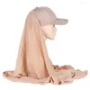 Sciarpe Moda Berretto da baseball con scialli Avvolge Sciarpa con cappuccio Grande testa di bandana Sciarpe da donna Fazzoletto di chiffon Elegante cappello casual da esterno