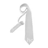Autres fournitures de fête de fête cravate de sublimation vierge Adt enfants cravates en polyester blanc solide bricolage cravates d'impression de transfert de chaleur pour Dhhao