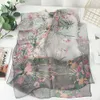 Scarves Green Grass Women Elegant Chiffon Georgette Bandana Scarf Summer Beach Sunscreen Thin Hijab 230619