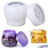 Autres fournitures de fête festive Sile Tank Mod Diy Pudding Jar Boîte de rangement de bijoux Moule de coulée époxy avec couvercles Cadeaux Drop Delivery Ho Dhkdc