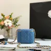 Denim Designer Crossbody bag Lambskin Cosmetic Bags 10A Luxury Camellia Regulating Chain Vanity Case With Box C065