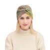 Dropshipping Bohemian Tie Dye Cross Hair Band for Women Yoga Sport Litness Beachbels Knot Wide Brim Hair Assories