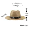 Letni papier słnie słomy czapki z czaszką czaszki mężczyźni kobiety-dziecko Jazz Jazz Hat Outdoor Travel Seaside UV Protection Panama Cap