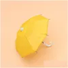 Parapluies Parapluie Mini Enfants Dessin Animé Bumbershoot Jouet Prop Décoratif Bonbons Couleur Tige Droite Pliage Poignée Facile À Transporter Za5797 Dhkcm