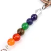 Colorful Life Tree Keychain Natural Crystal Stone Keychain Chakra Yoga Energy Stone Keyring Key Chains