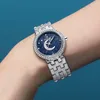 Zegarek Mark Fairwhale Starry Sky Chee luksus zegarek Lady Sparkling Diamond Splating Quartz zegarki stylowe eleganckie 3350