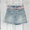 Plusowe spodnie Plus Designer Modne Kobiety Dżinsowe spódnice z projektantami pasów Letni projekt List Krótkie spodni dla kobiety kcur