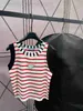 Женские танки Camis Designer 2023 Stripe Knits Fashion Summer Triangle Patter