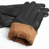 Five Fingers Gloves Women's Glove Women Genuine Sheepskin Leather Winter Elegant Fashion Wrist Drive High Quality Thermal Mittens S2900