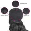 Nxy Hair Wigs 8 16 -дюймовый u части синтетическая волна тела черный