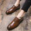 Dress Shoes Fashion Luxury Designer Black Brown Leather Oxford For Men Formal Wedding Prom Homecoming Sapatos Tenis Masculino
