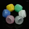 Depolama Şişeleri 50pcs-5ml/Kavanoz Boş Mantar Yuvarlak Kozmetik Pot Plastik Örnek Kaplar Beyaz/Şeffaf/Sarı Yeşil/Mavi Kavanozlar