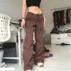 Cargo Pants Women Overalls High Street Casual Jeans y2k Trousers Large Pockets Streetwear Pants Loose Casual Pants Baggy