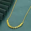 Kedjor Miqiao Real 18K Gold Necklace Pure AU750 Chopin Classic Wheat Chain Design för kvinnor Fina smycken gåva NE016