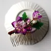 Vintage Peony Hair Comb Cheongsam Hair Accessories Ancient Hair Clips for Girls Bridal Elegant Headpiece Hair Ornaments Jewelry