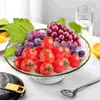 Dinnerware Sets Transparent Drain Fruit Bowl Tall Fruits Tray Bathroom Toiletries Storage Dry Plate Jewlery