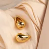 Dangle Earrings Chunky Dome Drop For Women Gold Plated Moonshape Earring Kylie Large Teardrop Hoop Jewelry Gift