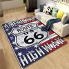 Play Mats Tappeto modello Route 66 negli Stati Uniti tappeto da salotto decorazione della stanza dei bambini gioco tappetino antiscivolo tappetino da bagno per cucina 230619