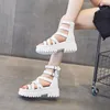 صندل Cross Ties Roman Woman’s High Heels Summer Summer 2023 Wedge Platform Shoes Ladies Party Sandal Fashion 39