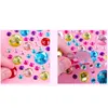 Kinderspeelgoedstickers 8sheets 860pcs 3D Gem Zelf Adhesive Jewel Crafts Sparkly Crystal Sticker voor DIY Decorations 230617